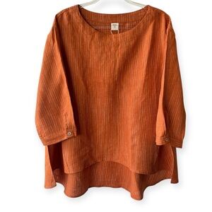 Lintico Striped Linen Florence Top